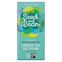 Seed & Bean melkesjokolade Cornish Sea Salt & Lime - 85 g