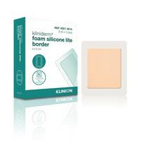 Kliniderm Foam Silikone Lite Border - 4x5cm - 5 stk