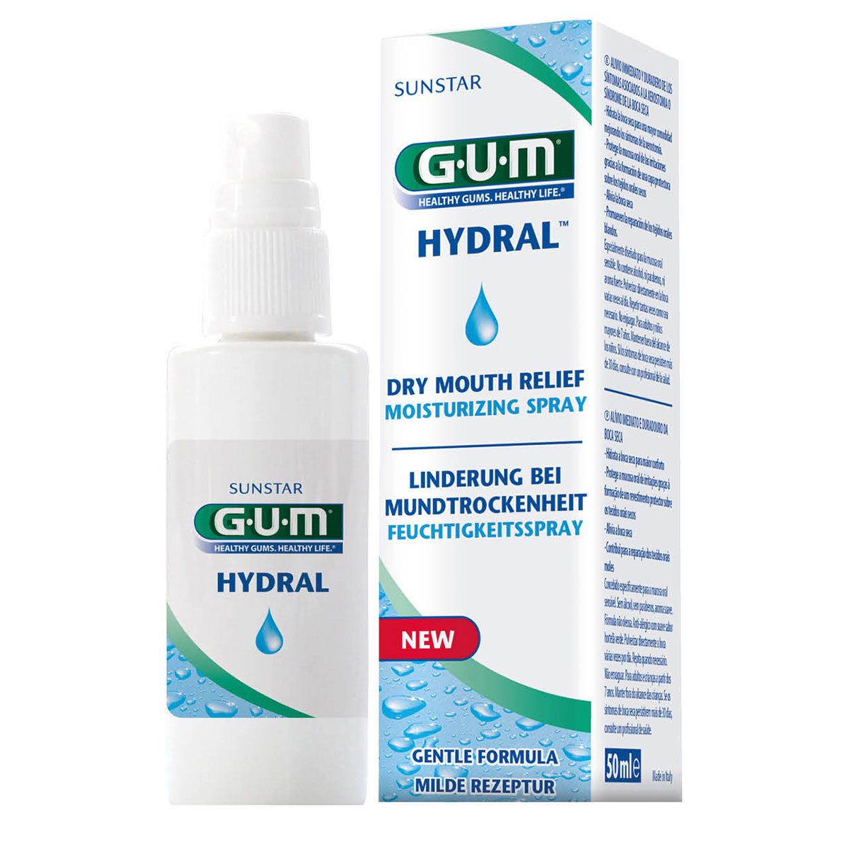 Kjøp GUM Hydral Dry Mouth Spray 50ml på Med24.no