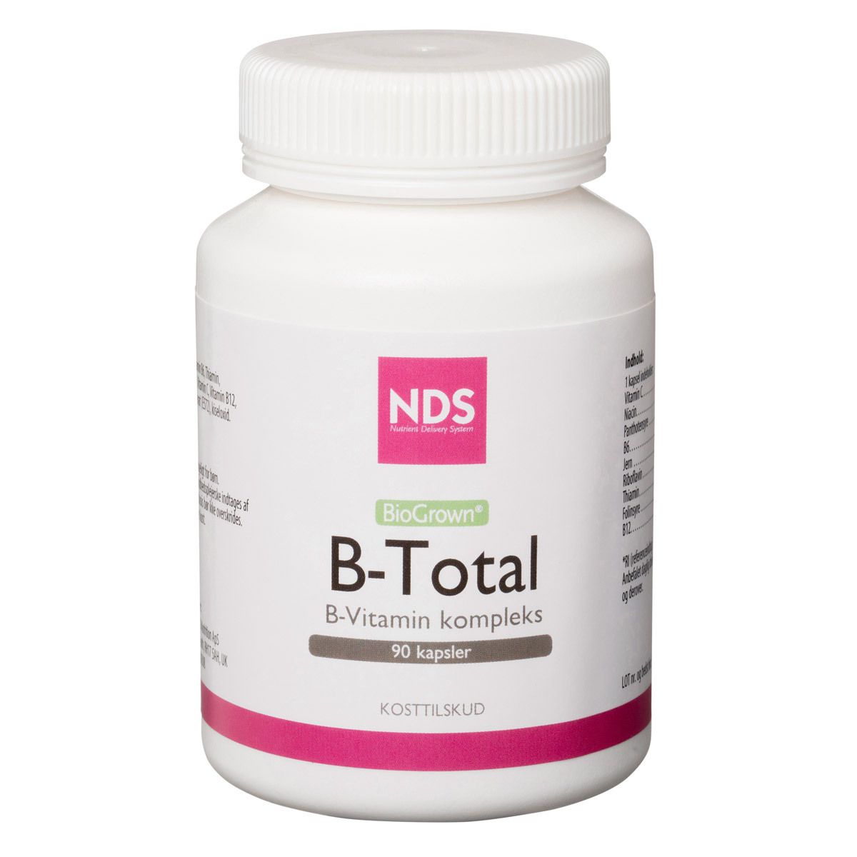 Kjøp NDS BTotal BVitamin kompleks 90 tabletter på Med24.no