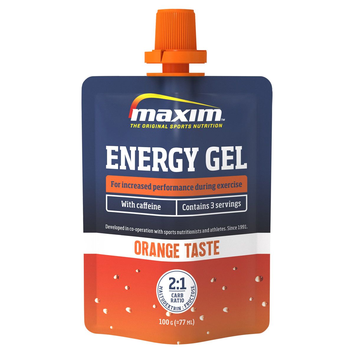 MAXIM Energy Gel (orange) 100g med24.no