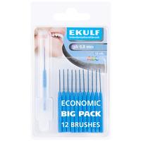 Ekulf pH mellomromsbørste - flere størrelser - 12 stk.