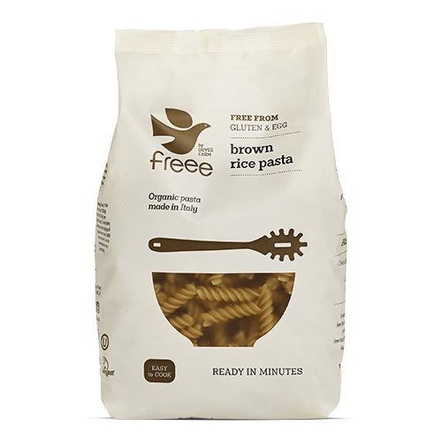 Doves Farm Pasta, brun ris fusilliskruer, glutenfri Ø - 500 gram