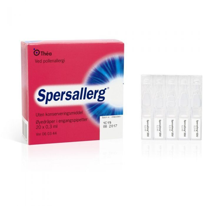 Kjøp Spersallerg øyedråper 20 x 0,3 ml hos Med24.no