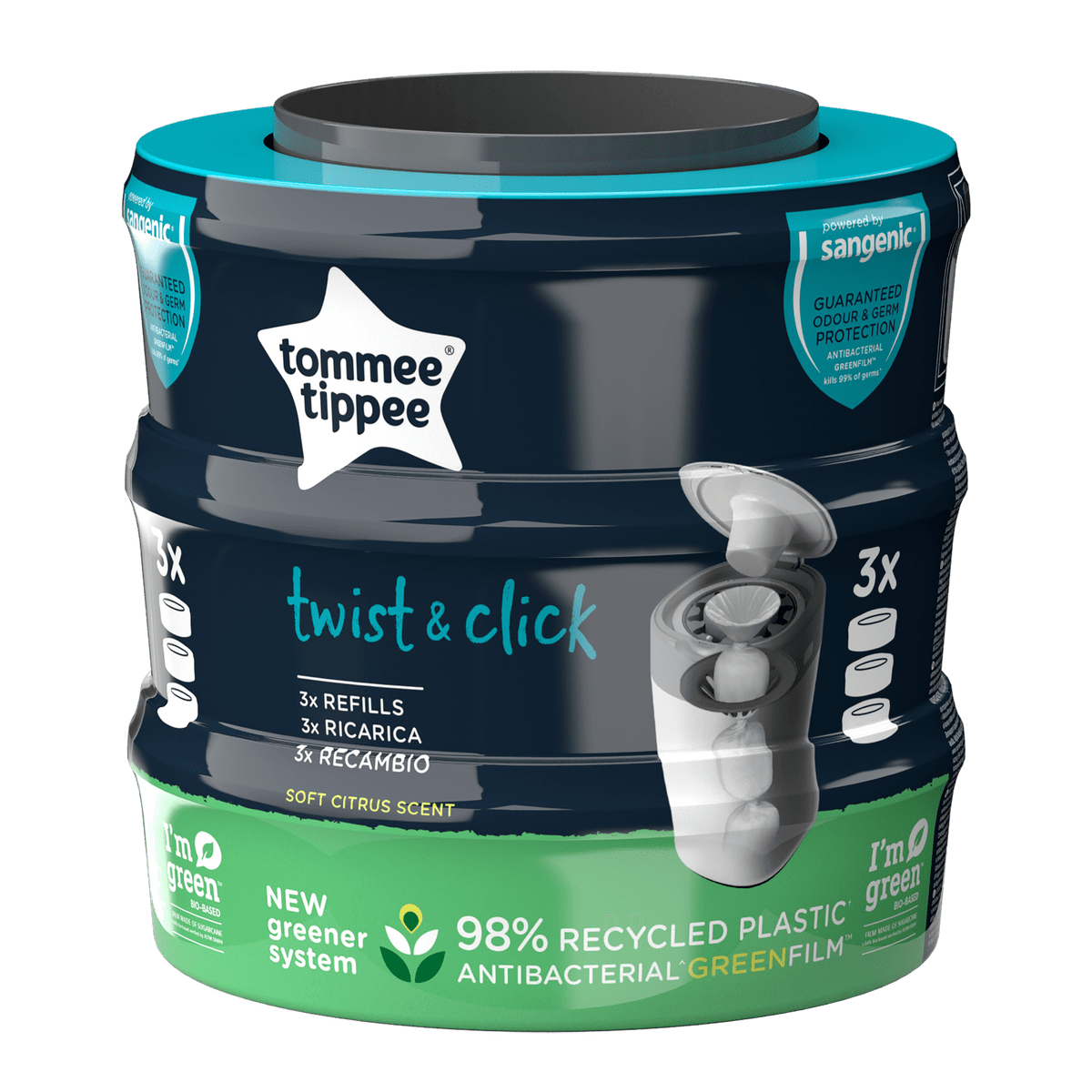 Kjøp Sangenic Universal refill 3 stk på Med24.no