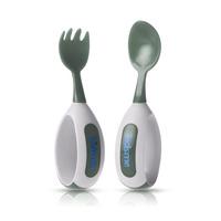 Kidsme Skje & gaffel sett Green - 1 stk.