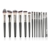 Happy Makeup Pensler Sort/Crome - 15 stk.