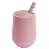 EZPZ Mini Cup Begynnerkopp + sugerør Rosa