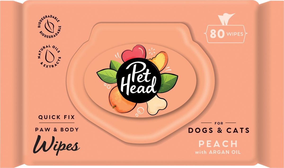 Kjøp Pet Head Quick Fix Wipes 80 stk. billig hos Med24.no