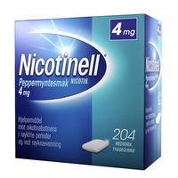 Nicotinell tyggegummi 4mg peppermynte- 204 stk