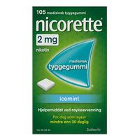 Nicorette tyggegummi 2mg icemint - 105 stk