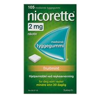 Nicorette tyggegummi 2mg fruitmint - 105 stk