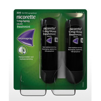 Nicorette munnspray mintsmak 1mg/dosering - 2x150 doser