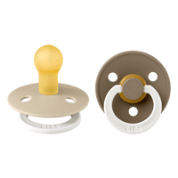 BIBS Colour GLOW Latex Vanilla/Dark Oak 2 pakning - Flere størrelser