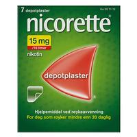 Nicorette depot plaster 15mg/16 timer - 7 stk