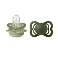 BIBS Supreme Silicone Sage/Hunter Green 2 pak - Str. 1