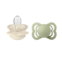 BIBS Supreme Silicone Ivory/Sage 2 pak - Str. 1