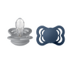 BIBS Supreme Silicone Cloud/Steel Blue 2 pak - Flere størrelser
