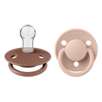 BIBS De Lux Silicone Onesize 2 pak - Vanilje/mørk eik