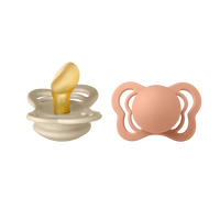 BIBS Couture Latex Vanilla/Peach 2 pak - Flere størrelser