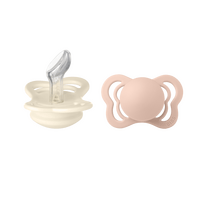 BIBS Couture Silicone Ivory/Blush 2 pak - Flere størrelser