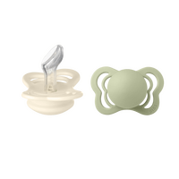 BIBS Couture Silicone Ivory/Sage 2 pak - Flere størrelser