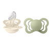BIBS Couture Silicone Ivory/Sage 2 pak - Flere størrelser - Str. 2
