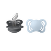 BIBS Couture Silicone Iron/Baby Blue 2 pak - Flere størrelser