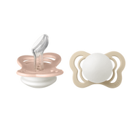 BIBS Couture GLOW Silicone Blush/Vanilla 2 pak - Flere størrelser