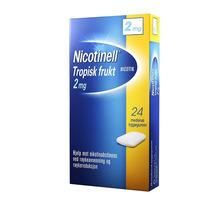 Nicotinell tyggegummi 2mg tropisk frukt - 24 stk