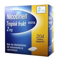Nicotinell tyggegummi 2mg tropisk frukt - 204 stk