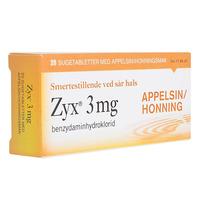 Zyx sugetabletter 3mg appelsin/honning - 20 stk