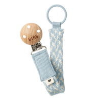 BIBS Pacifier Braid - Baby Blue/Ivory