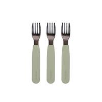 Filibabba Silikon gafler 3-pakning - Green