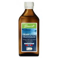 Berit Nordstrand Tran uten transmak med Omega 3, MCT og vitamin D - 250 ml