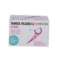Tandex Flosi Flosser Pink tanntråd - 80 stk.