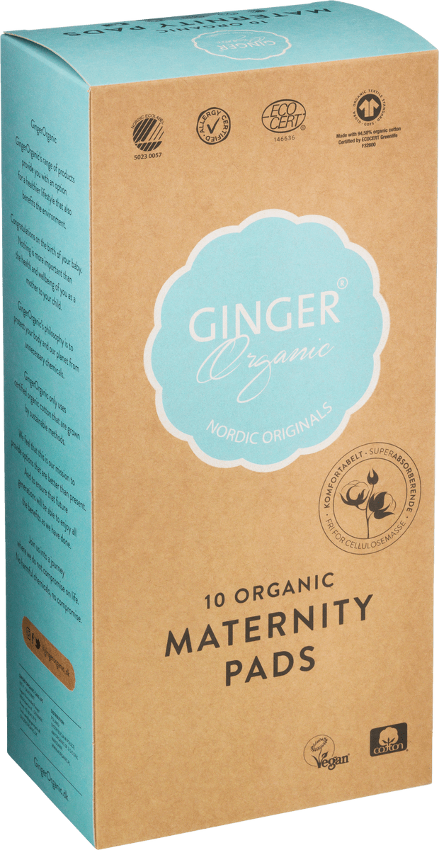 Kjøp Ginger Organic Postpartum Bind, 10 stk. Med24.no