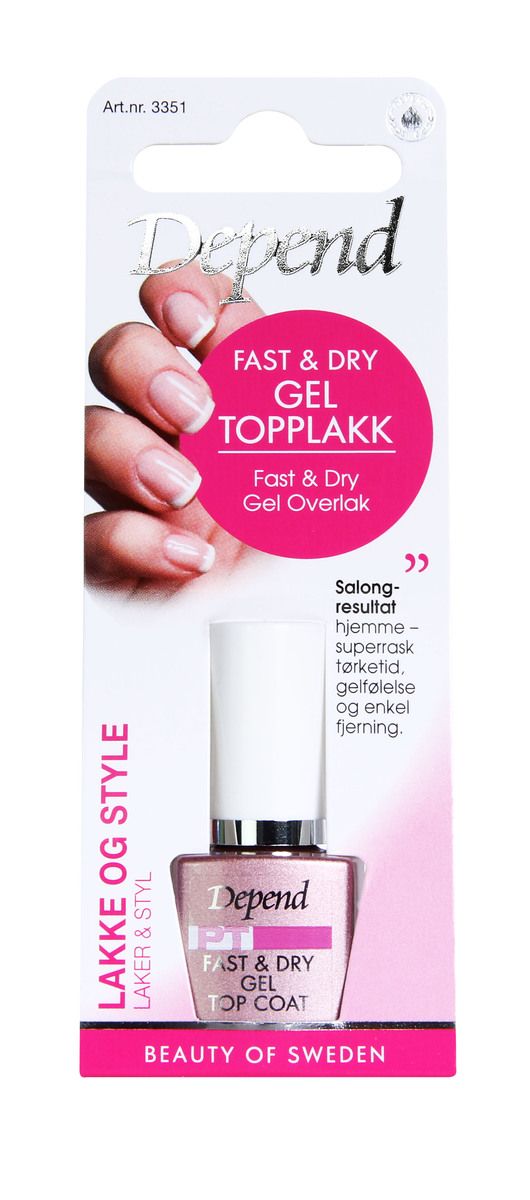 Depend Topcoat Fast & Dry Gel 8 ml. Med24.no