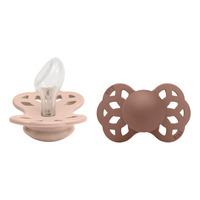 BIBS Infinity Silicone Anatomisk Blush/Woodchuck 2 pakk - Str. 2