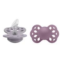 BIBS Infinity Silicone Anatomisk Fossil Grey/Mauve 2 pakk - Flere størrelser