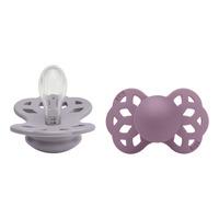 BIBS Infinity Silicone Symmetrisk Fossil Grey/Mauve 2 pakk - Flere størrelser