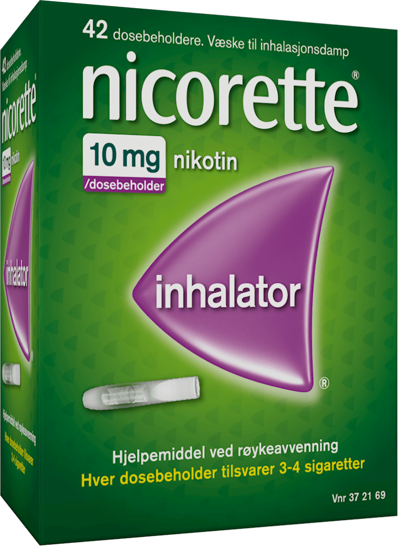 Kjøp Nicorette inhalator 10mg/dose 42 stk hos Med24.no