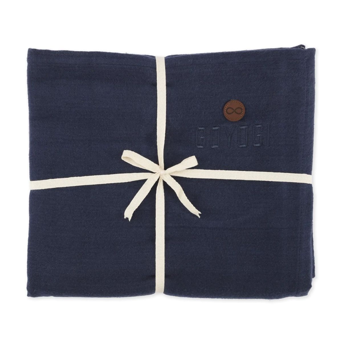 GOYOGI Calm Organic Cotton Yoga Blanket Dark Blue Med24.no