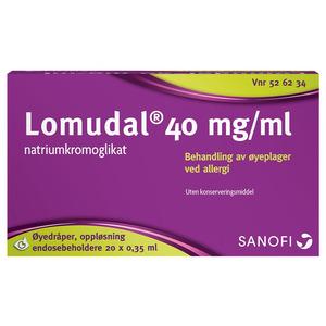 Lomudal øyedråper 40 mg