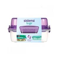 Sistema Lunch Stack Square 1,24 l - 1 stk - Lilla
