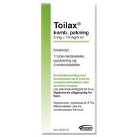 Toilax enterotabletter 5 mg + rektalvæske 10 mg/5ml