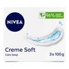 Nivea Creme Soft Soap Bar - 3 stk.
