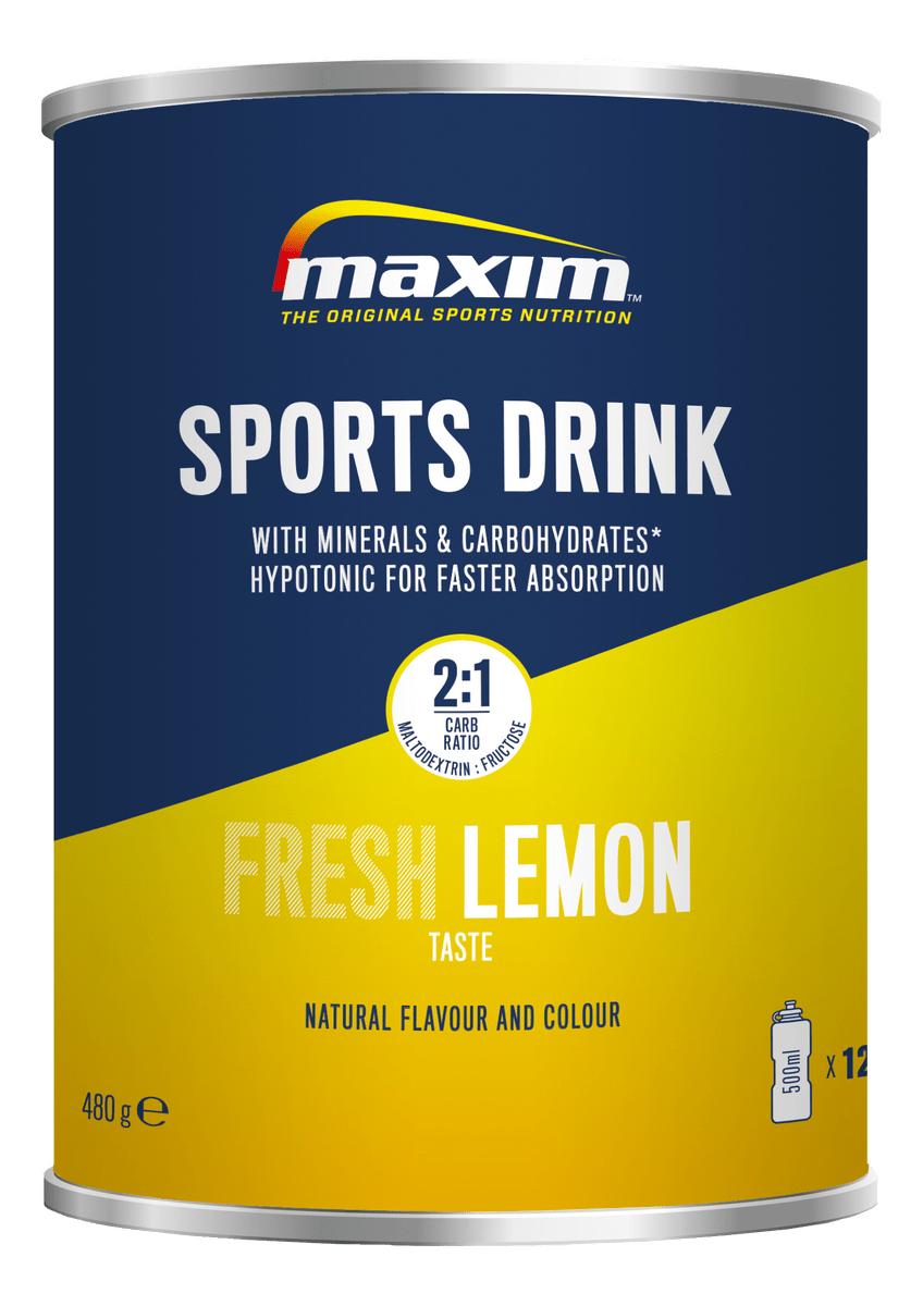 Kjøp MAXIM Hypotonic Sports Drink Lemon - 480g på Med24.no