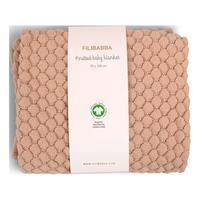 Filibabba Strikket babyteppe - Ivory Cream