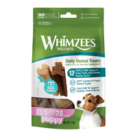 Whimzees Dental Tyggebein Puppy XS/S, 28 stk. (210 g)